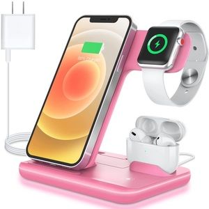 NEW! 3 in 1 Charging Station (Pink)